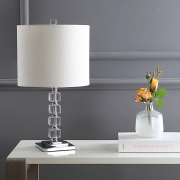 Barnard 22" LED Crystal/Metal Table Lamp - JONATHAN Y